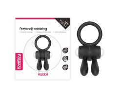 Черное виброкольцо Power Clit Cockring Rabbit-foto6