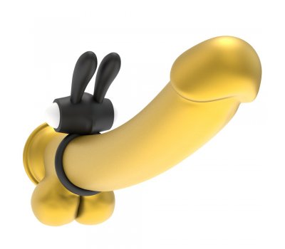 Черное виброкольцо Power Clit Cockring Rabbit Черное виброкольцо Power Clit Cockring Rabbit