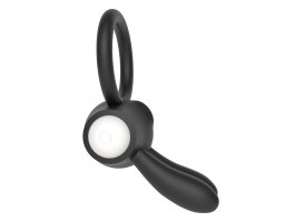 Черное виброкольцо Power Clit Cockring Rabbit-foto3