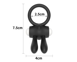 Черное виброкольцо Power Clit Cockring Rabbit-foto5