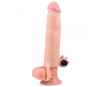 Насадка с вибрацией удлиняющая Super-Realistic Penis Extension Sleeve плюс 7,5 см, 20,3 см, Ø 3,8 см Насадка с вибрацией удлиняющая Super-Realistic Penis Extension Sleeve плюс 7,5 см, 20,3 см, Ø 3,8 см