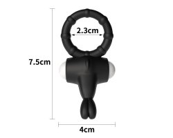Черное виброкольцо Power Thrill Clit Cockring Ø 2,3 см-foto6