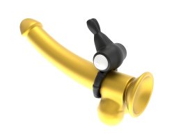 Черное виброкольцо Power Thrill Clit Cockring Ø 2,3 см-foto4