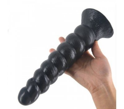 Черный фаллоимитатор Спиральная Ракушка