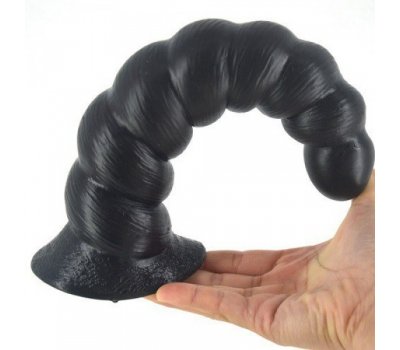 Черный фаллоимитатор Спиральная Ракушка