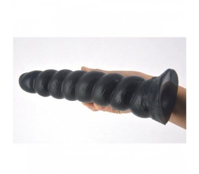 Черный фаллоимитатор Спиральная Ракушка