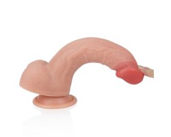 Фаллоимитатор на присоске с мошонкой телесный Dual-Layered Silicone Dildo 22 см, Ø 3,8 см-foto7