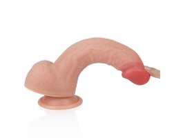 Фаллоимитатор на присоске с мошонкой телесный Dual-Layered Silicone Dildo 22 см, Ø 3,8 см-foto7