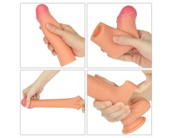 Насадка на пенис Revolutionary Silicone Nature Extender телесная плюс 6 см, 17,8 см, Ø 4,5 см-foto3