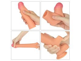 Насадка на пенис Revolutionary Silicone Nature Extender телесная плюс 6 см, 17,8 см, Ø 4,5 см-foto3