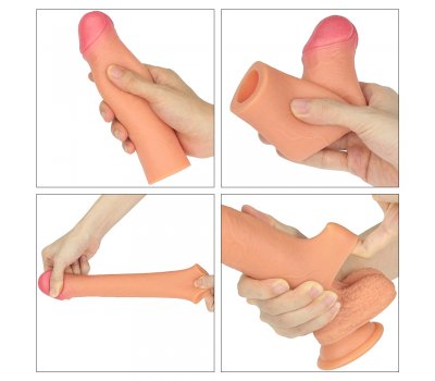 Насадка на пенис Revolutionary Silicone Nature Extender телесная плюс 6 см, 17,8 см, Ø 4,5 см Насадка на пенис Revolutionary Silicone Nature Extender телесная плюс 6 см, 17,8 см, Ø 4,5 см