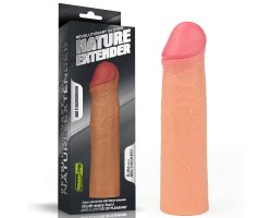 Насадка на пенис Revolutionary Silicone Nature Extender телесная плюс 6 см, 17,8 см, Ø 4,5 см