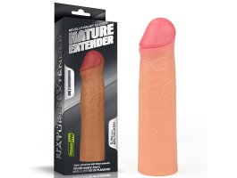 Насадка на пенис Revolutionary Silicone Nature Extender телесная плюс 6 см, 17,8 см, Ø 4,5 см