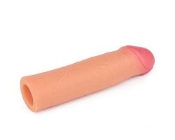 Насадка на пенис Revolutionary Silicone Nature Extender телесная плюс 6 см, 17,8 см, Ø 4,5 см-foto2