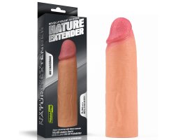 Насадка на пенис Nature Extender телесная плюс 3,5 см, 16,5 см, Ø 4,5 см
