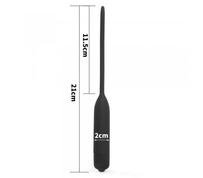 Уретральный буж с вибрацией Silicone Vibrating Urethral Dilator 11,5 см, Ø 0,5 см Уретральный буж с вибрацией Silicone Vibrating Urethral Dilator 11,5 см, Ø 0,5 см