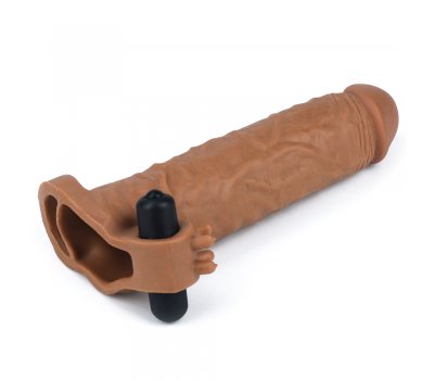 Удлиняющая насадка с вибрацией мулат Super-Realistic Penis плюс 5 см, 18,5 см, Ø 4 см Удлиняющая насадка с вибрацией мулат Super-Realistic Penis плюс 5 см, 18,5 см, Ø 4 см