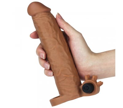 Удлиняющая насадка с вибрацией мулат Super-Realistic Penis плюс 5 см, 18,5 см, Ø 4 см Удлиняющая насадка с вибрацией мулат Super-Realistic Penis плюс 5 см, 18,5 см, Ø 4 см