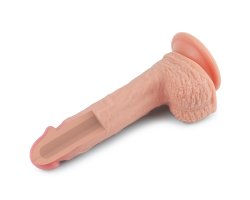 Фаллос на присоске с мошонкой Dual-layered Silicone Dildo 22 см, Ø 3,8 см-foto9