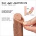 Фаллос на присоске с мошонкой Dual-layered Silicone Dildo 22 см, Ø 3,8 см Фаллос на присоске с мошонкой Dual-layered Silicone Dildo 22 см, Ø 3,8 см