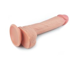 Фаллос на присоске с мошонкой Dual-layered Silicone Dildo 22 см, Ø 3,8 см-foto11