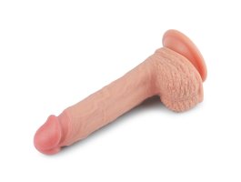 Фаллос на присоске с мошонкой Dual-layered Silicone Dildo 22 см, Ø 3,8 см-foto8