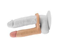 Реалистичная насадка The Ultra Soft Double для двойного проникновения, 14,7 см, Ø 3,3 см-foto3