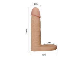 Реалистичная насадка The Ultra Soft Double для двойного проникновения, 14,7 см, Ø 3,3 см-foto3