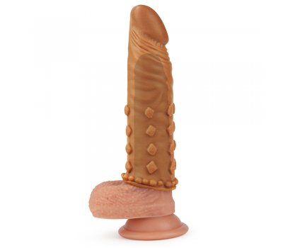 Насадка на пенис удлиняющая Super-Realistic Penis Extension Sleeve мулат, 19 см, Ø 3 см Насадка на пенис удлиняющая Super-Realistic Penis Extension Sleeve мулат, 19 см, Ø 3 см