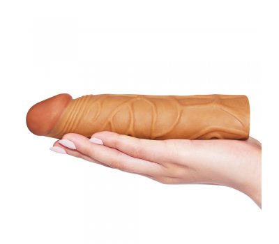 Удлиняющая насадка на пенис Super-Realistic Penis Extension Sleeve мулат, 16,5 см, Ø 3 см Удлиняющая насадка на пенис Super-Realistic Penis Extension Sleeve мулат, 16,5 см, Ø 3 см