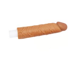 Удлиняющая насадка на пенис Super-Realistic Penis Extension Sleeve мулат, 16,5 см, Ø 3 см-foto2