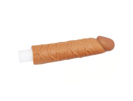 Удлиняющая насадка на пенис Super-Realistic Penis Extension Sleeve мулат, 16,5 см, Ø 3 см-foto2
