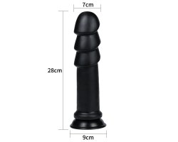 Черный фаллоимитатор King-Sized Anal Ripples 28 см, Ø 7 см-foto9