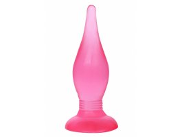 Пробка анальная с присоской Butt plug розовая Пробка анальная с присоской Butt plug розовая