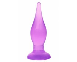 Пробка анальная с присоской Butt plug фиолетовая