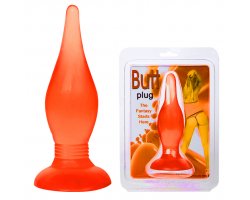 Пробка анальная с присоской Butt plug красная-foto5