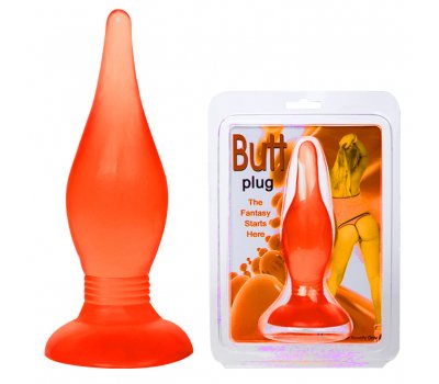Пробка анальная с присоской Butt plug красная Пробка анальная с присоской Butt plug красная