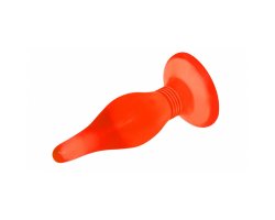Пробка анальная с присоской Butt plug красная-foto2