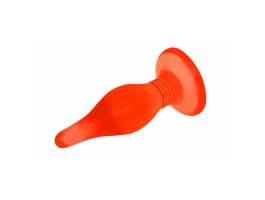 Пробка анальная с присоской Butt plug красная-foto2