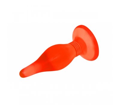 Пробка анальная с присоской Butt plug красная Пробка анальная с присоской Butt plug красная