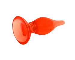 Пробка анальная с присоской Butt plug красная-foto3