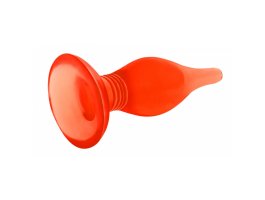 Пробка анальная с присоской Butt plug красная-foto3