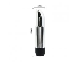 Серебристый вибратор Lady Finger 13,6 см, Ø 2,5 см-foto3