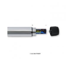 Серебристый вибратор Lady Finger 13,6 см, Ø 2,5 см-foto4