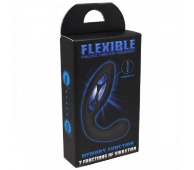 Черный перезаряжающийся массажер простаты Flexible Fabulous Vibration Frequency Черный перезаряжающийся массажер простаты Flexible Fabulous Vibration Frequency