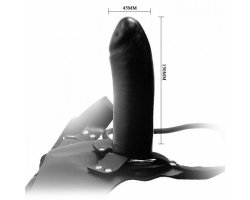 Страпон на трусиках с вибрацией Inflating Baron From German, 15 см, Ø 4,5 см-foto8