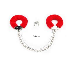 Поножи Fetish Pleasure Fluffy Leg Cuffs красные-foto3