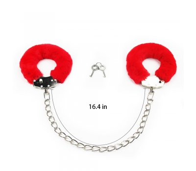 Поножи Fetish Pleasure Fluffy Leg Cuffs красные Поножи Fetish Pleasure Fluffy Leg Cuffs красные