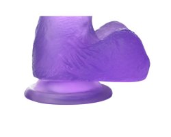 Фиолетовый фаллос Jelly Studs Crystal Dildo Medium 17 см, Ø 3,5 см-foto3