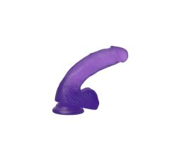 Фиолетовый фаллос Jelly Studs Crystal Dildo Medium 17 см, Ø 3,5 см-foto4
